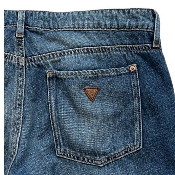 Guess Tomboy Jeans Womens 27 Button Front Ankle Cropped Boho Casual Cotton - Picture 7 of 12